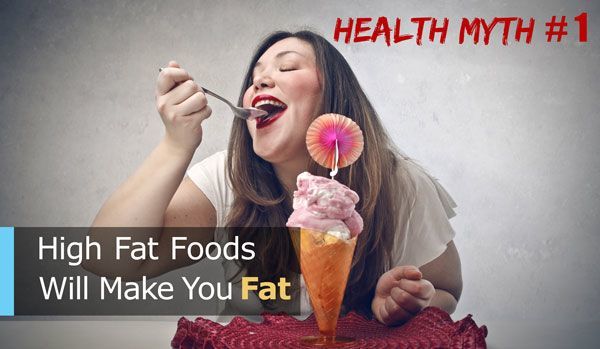 eating foods high in fat will make you fat health myth